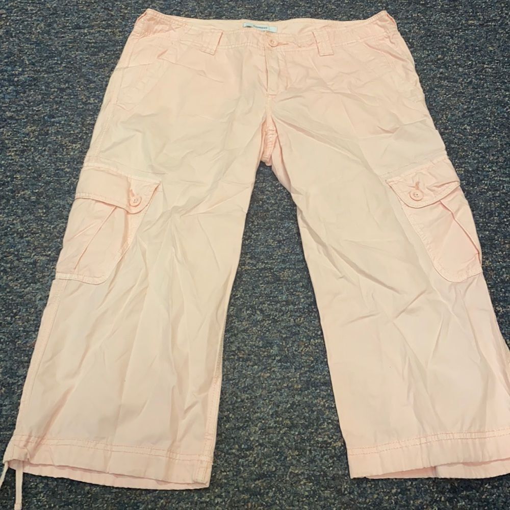Express Light Pink Cargo Capris